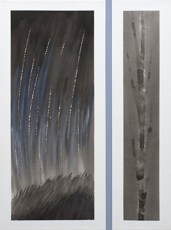 Birches and abstract, Paesaggio II